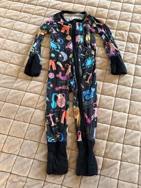 Little Sleepies Kids Black Zodiac Print Zippy